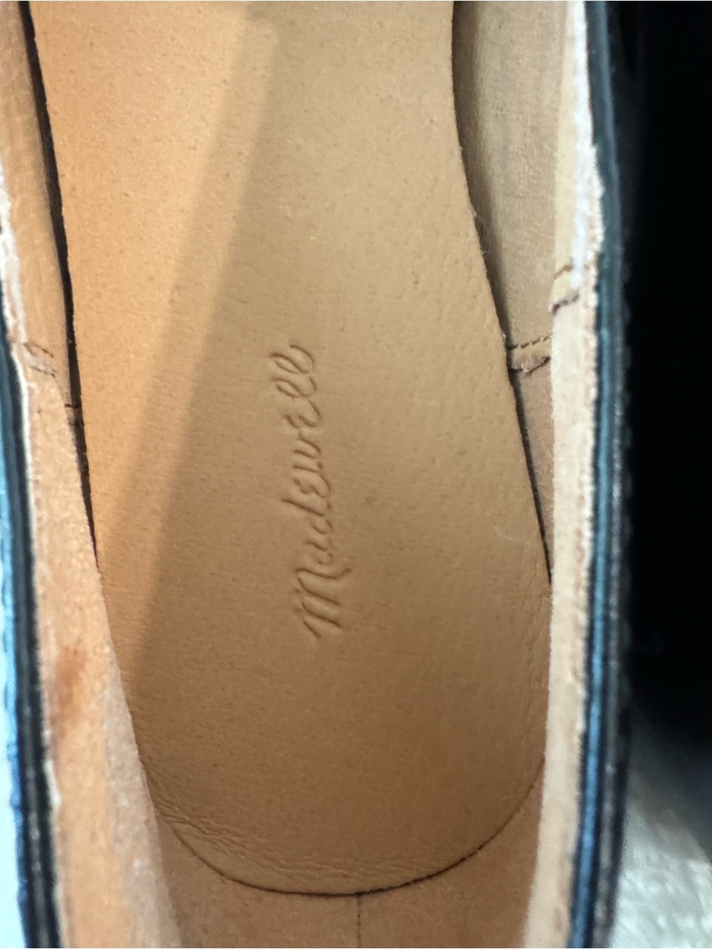 New! Madewell The Greta Double-Strap Ballet Flat in Leather True Black 7 - Picture 9 of 10